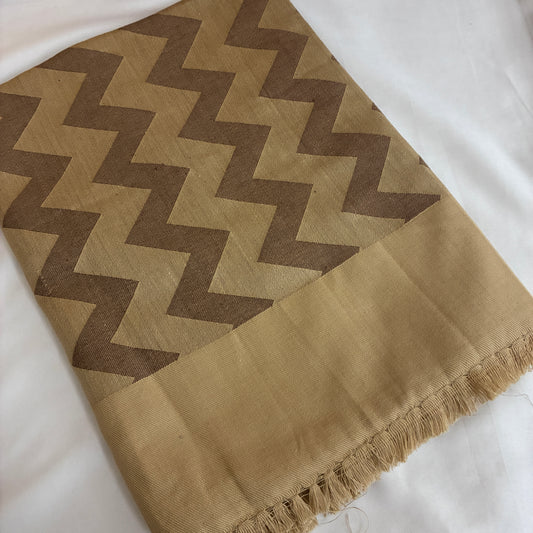 Brown zigzag Single Size Blanket / Throw