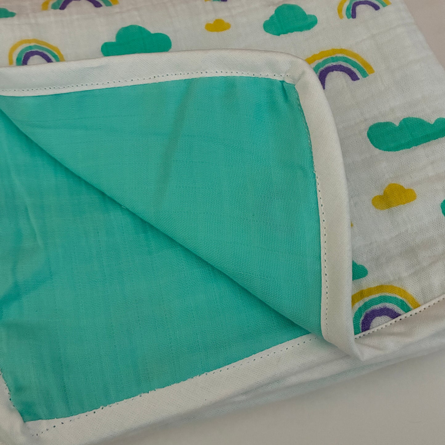 Blue Clouds Muslin Blanket/ Dohar