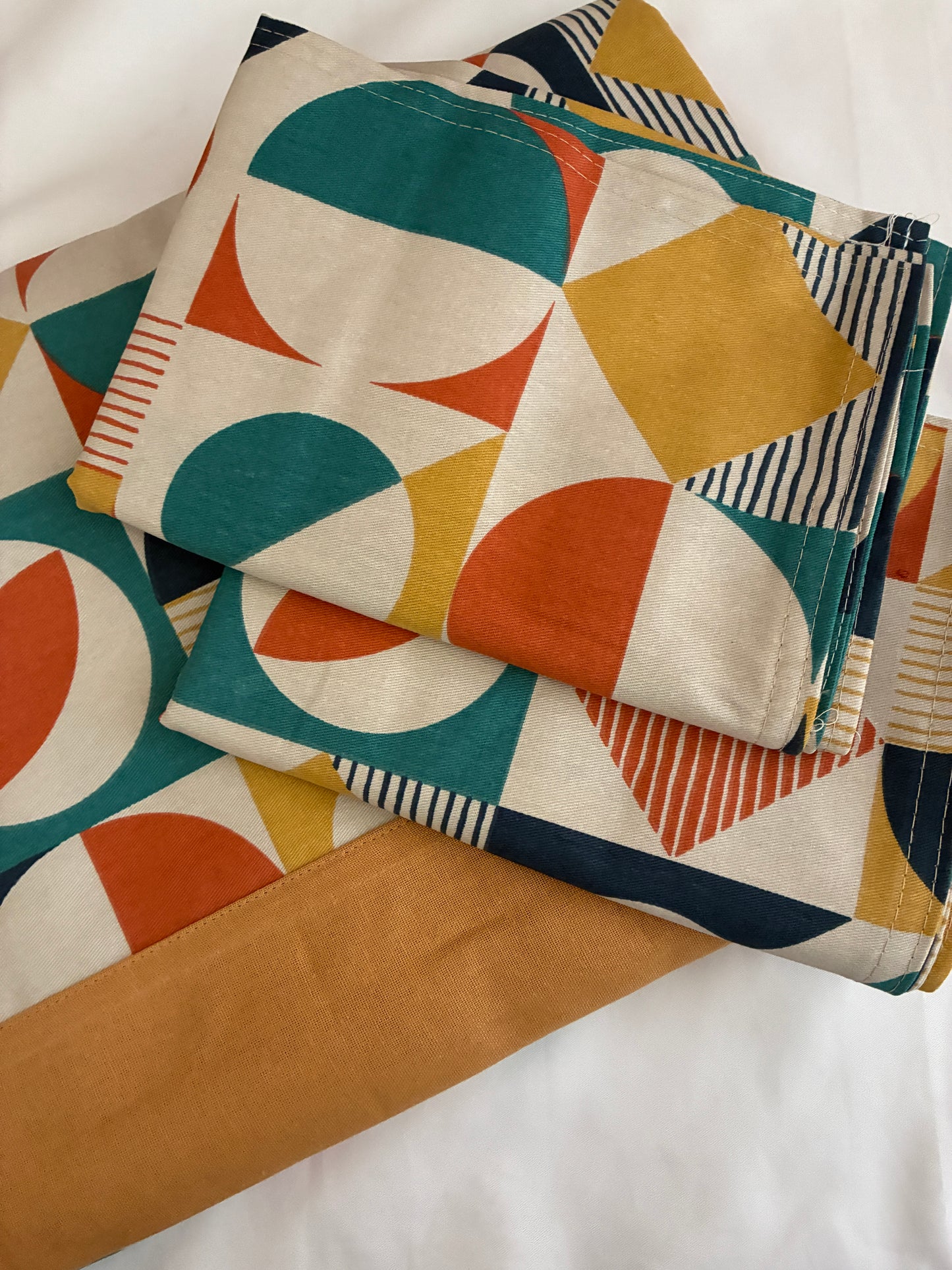 Geometry King Size Cotton Bedspread 100x110 inches
