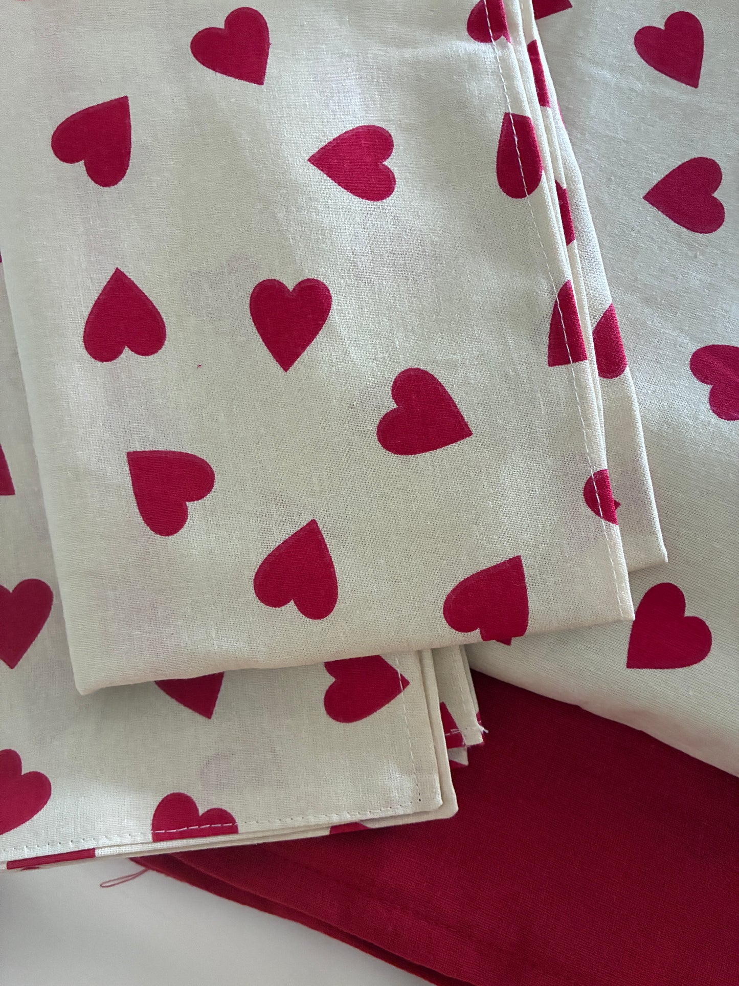 Heart King Size Cotton Bedspread 100x110 in