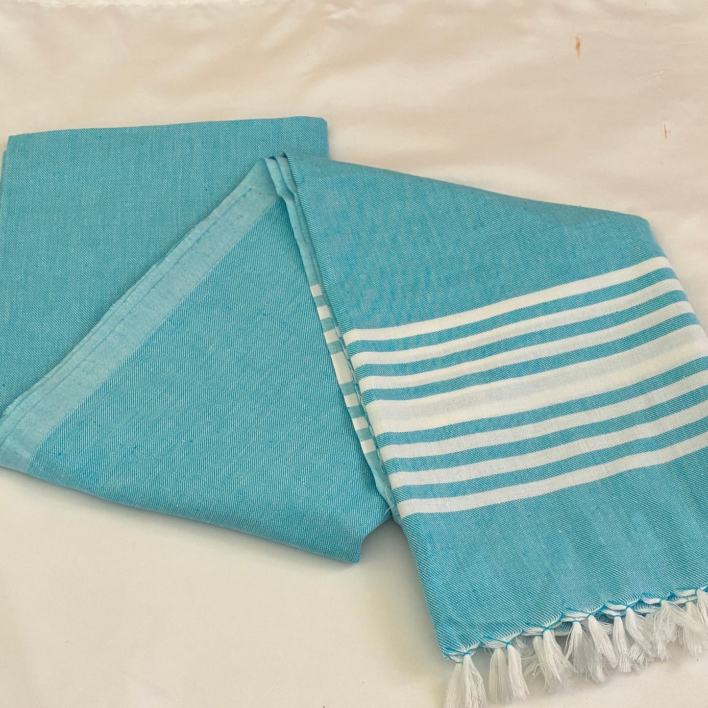 Blue Extra Long Cotton Bath Towel