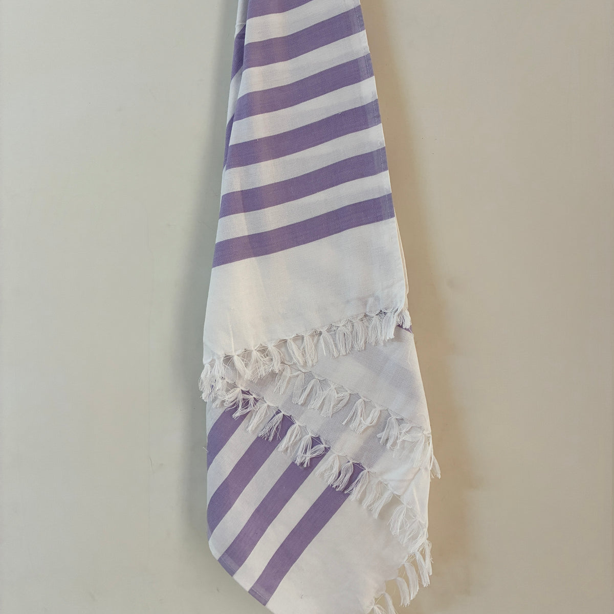 Purple Stripes Cotton Bath Towels