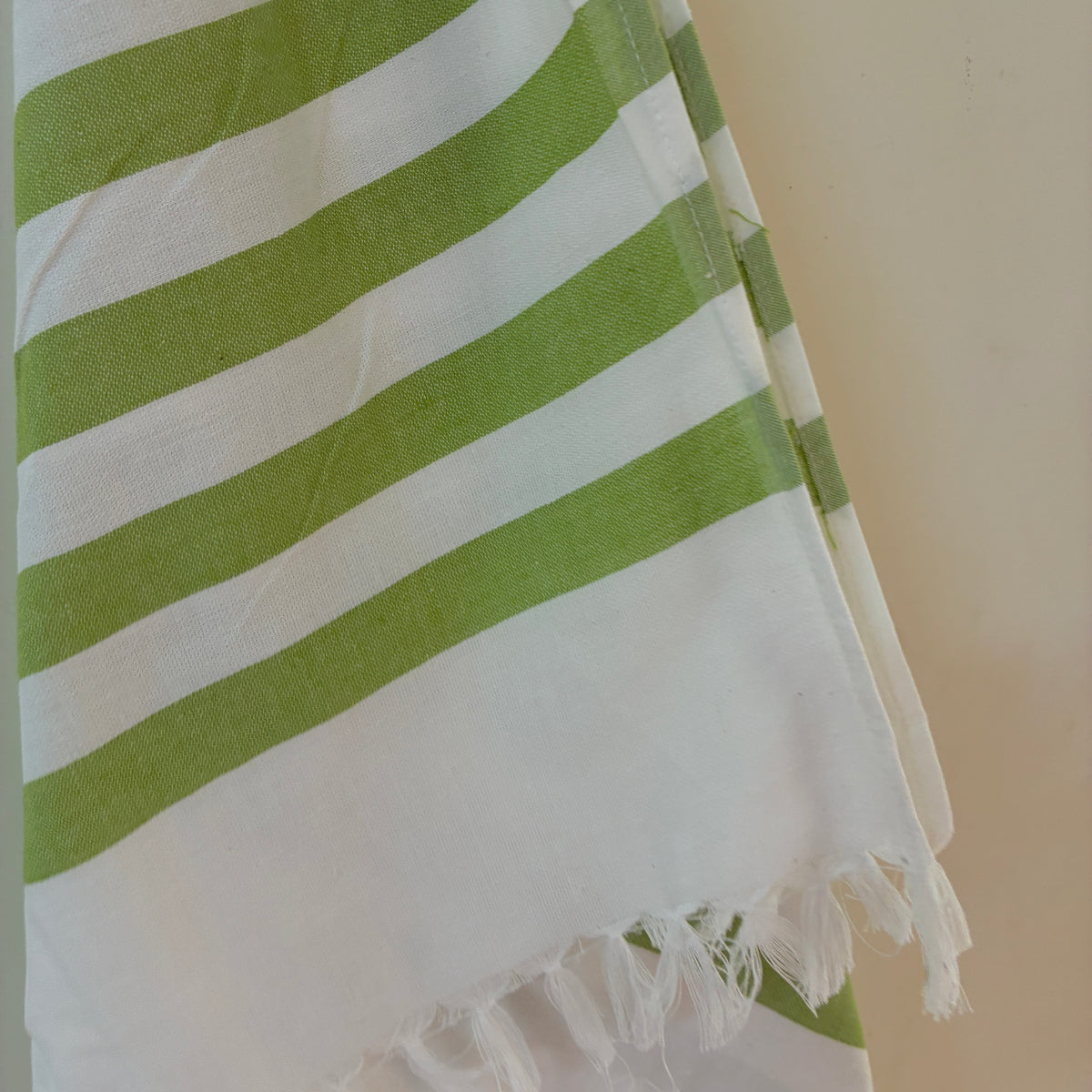 Green Stripes Cotton Bath Towels