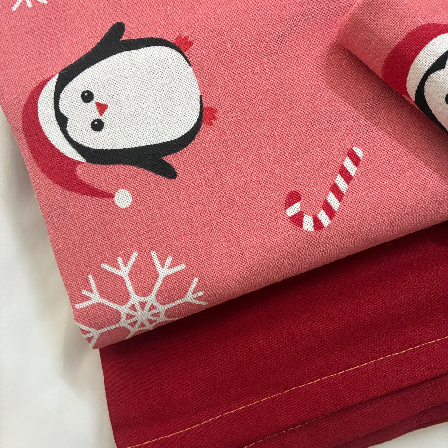 Christmas Print King Size Cotton Bedspread 100x110 in