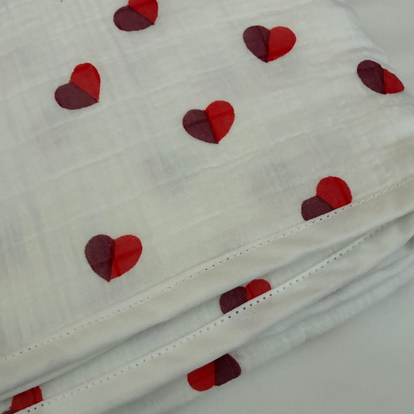 Hearts Muslin Blanket/ Dohar