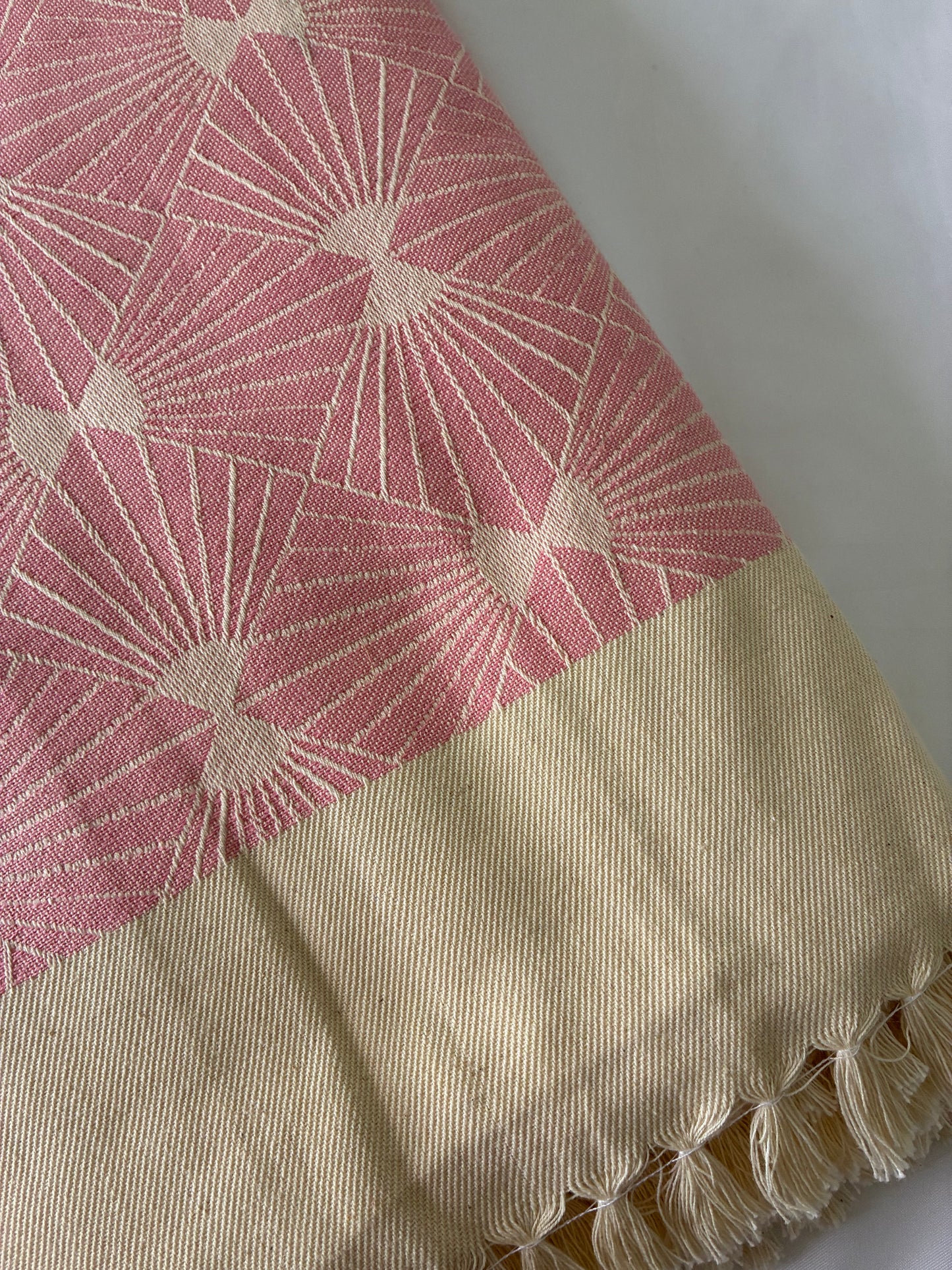 Pink Lines Double Size Cotton Blanket