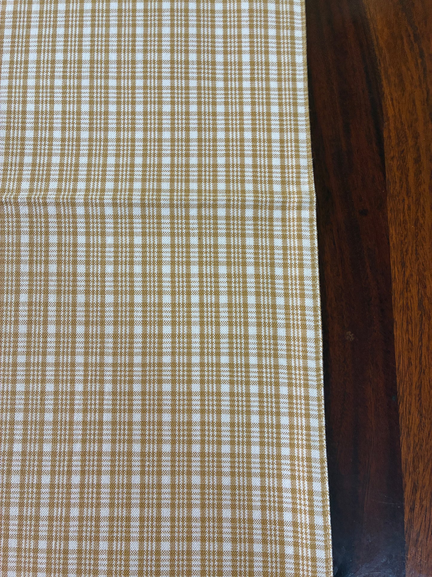 Brown Motif Reversible Table Runner 5.5 ft  long