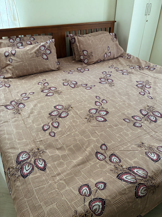 Premium Soft King Size Bedspread 110 x 120 inches With 4 Pillow Covers