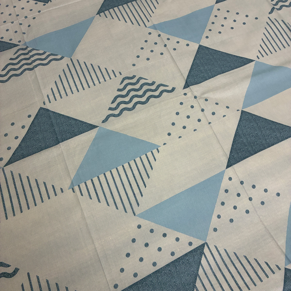 300 TC Blue Abstract King Size Cotton Bedspread 108x108 inches