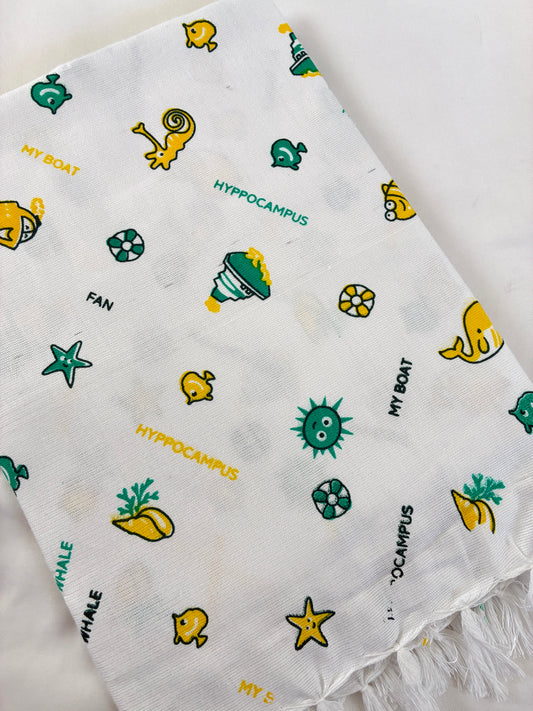 Shell Cotton Bath Towels
