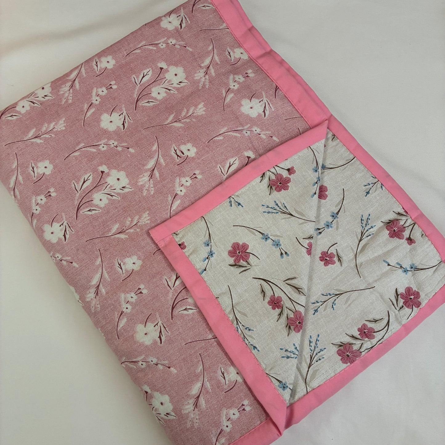 Pink Daisy Single Size Cotton Dohar