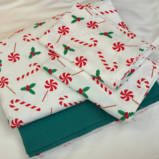 Christmas Cheer King Size Cotton Bedspread 100x110 in