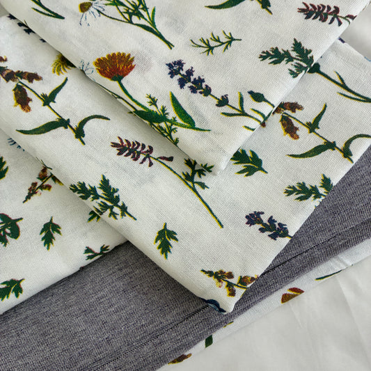 Botanical  King Cotton Bedspread 100x110 inches (2 pillow covers)