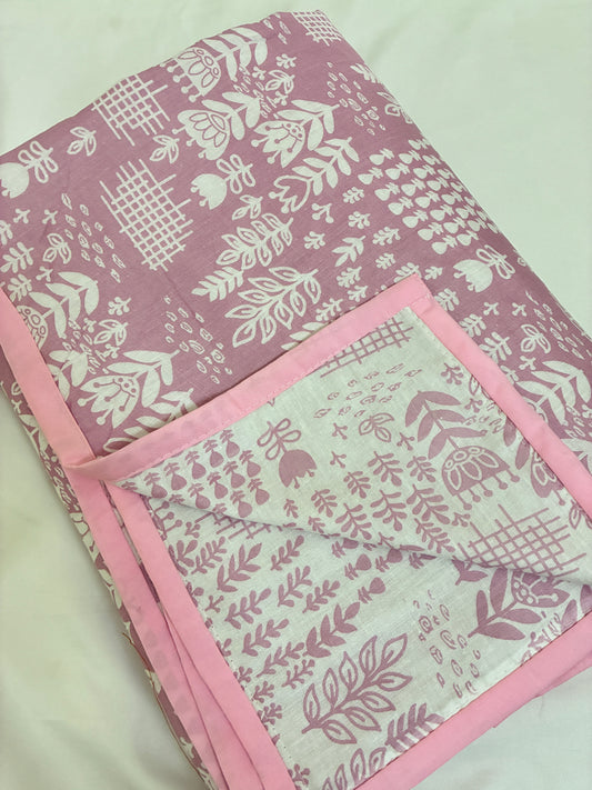 Pink Single Size Cotton Dohar