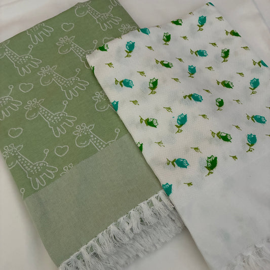 Cotton Single Blanket with Free Towel