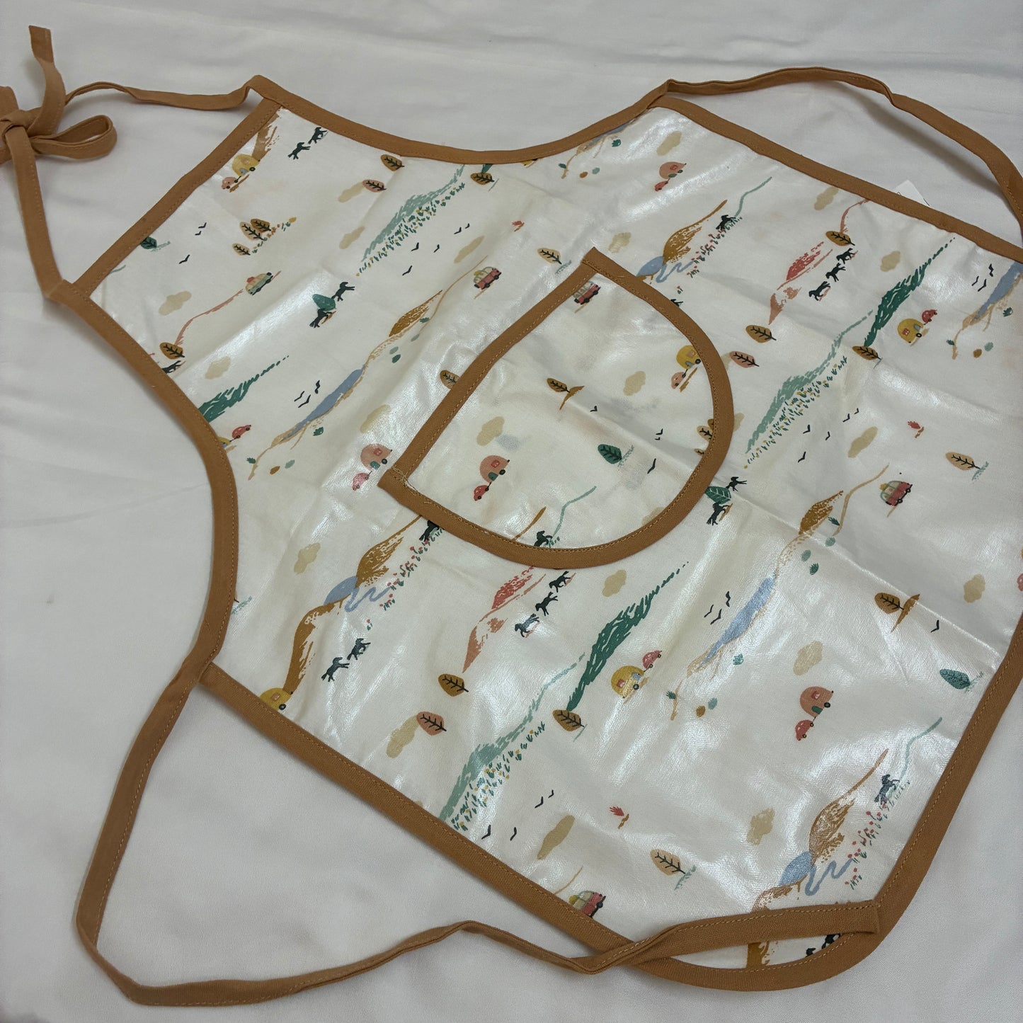 KIDS Wax Coated Waterproof Apron