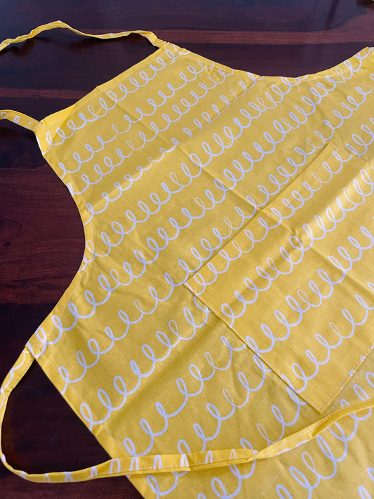 Wax Coated Yellow  waterproof Apron