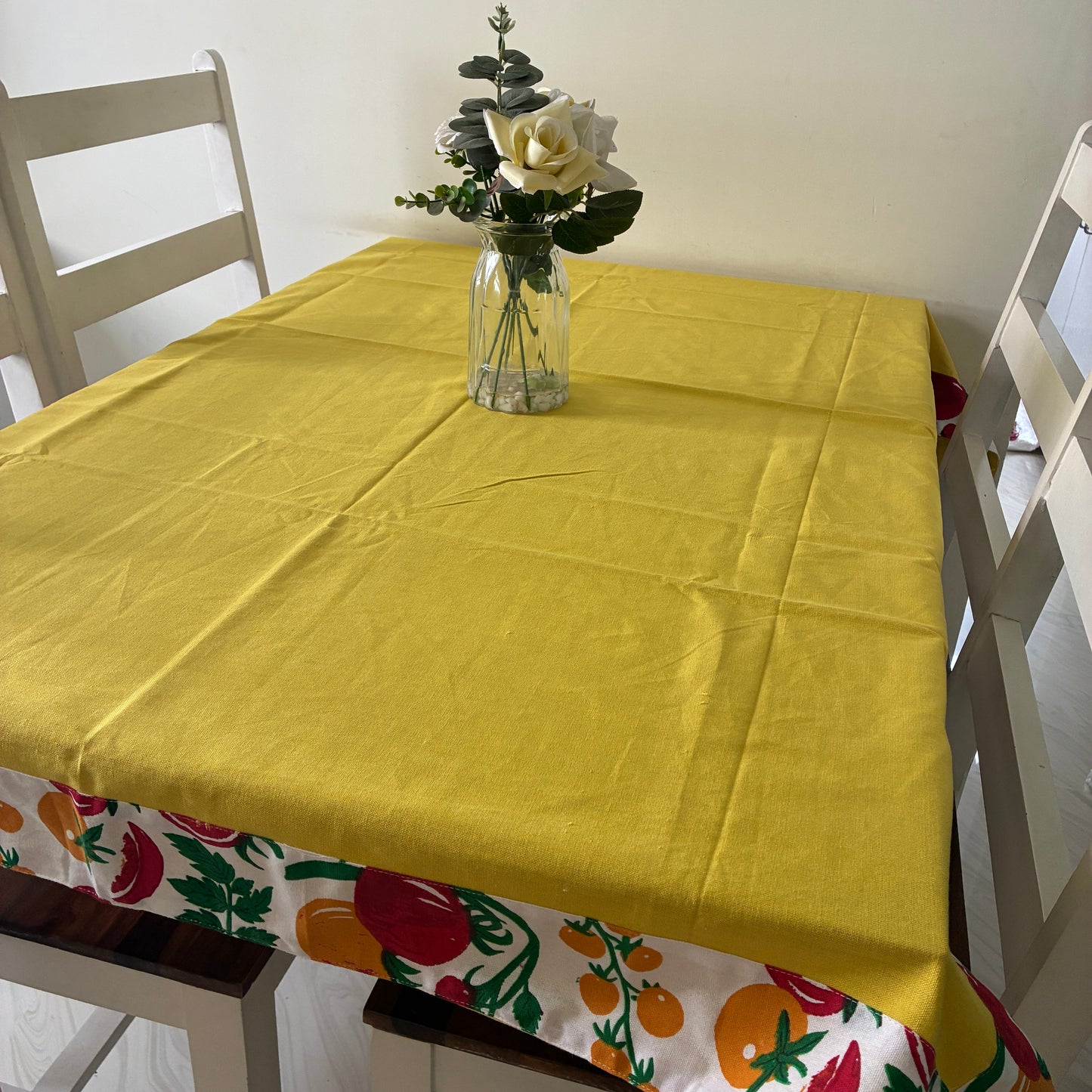 Yellow Plain 4 Seater Table Covers