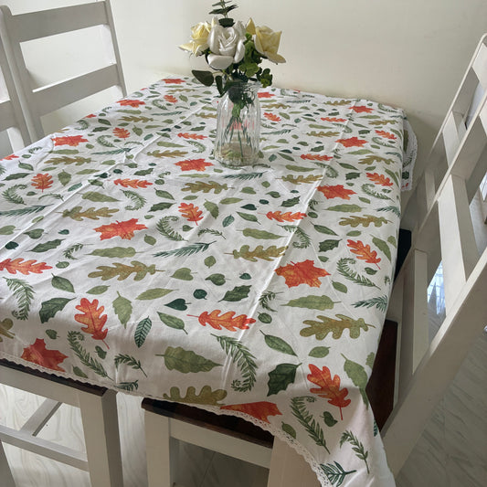 Leaves 6 Seater Table covers with Lace attached