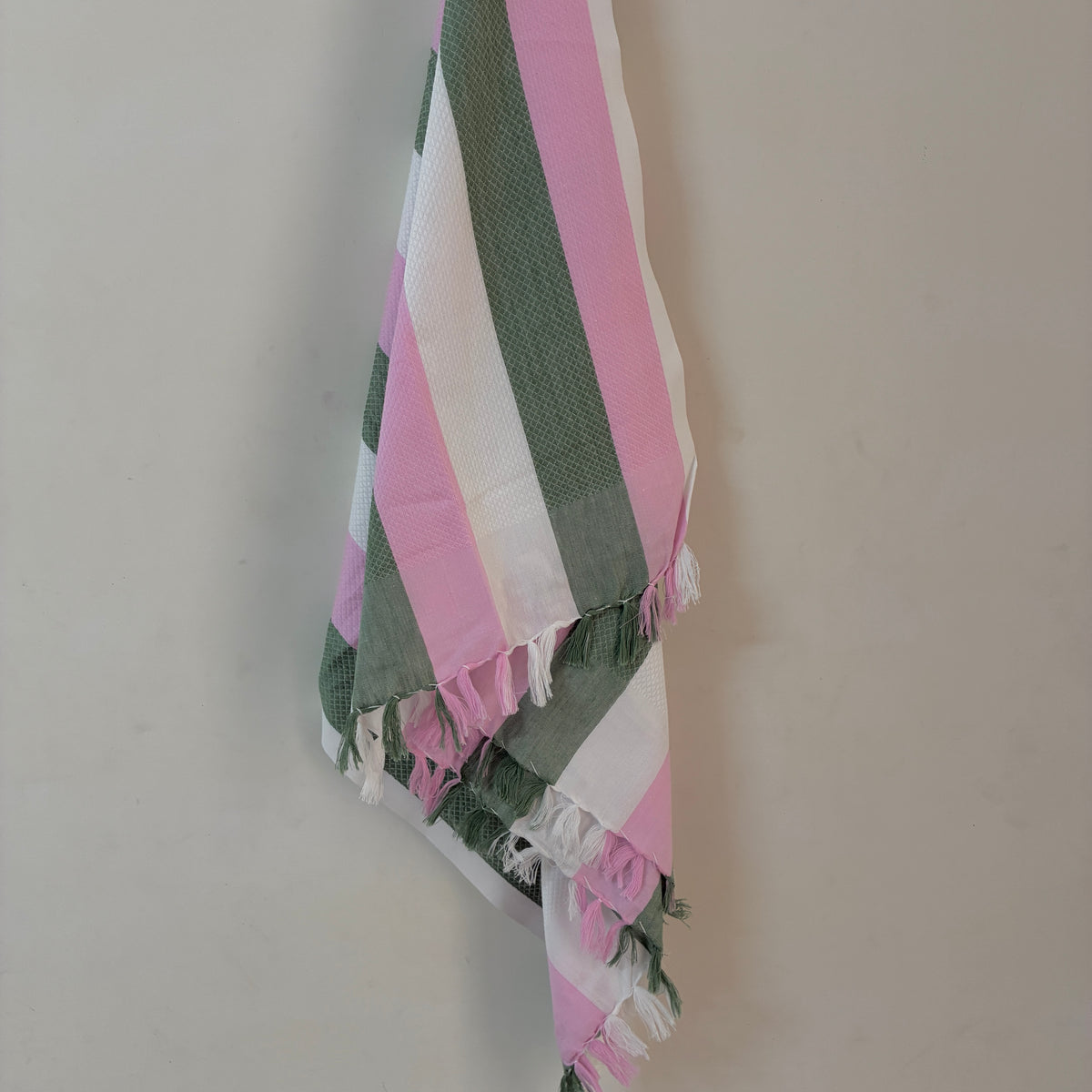 Pink with green Cotton Bath Towels