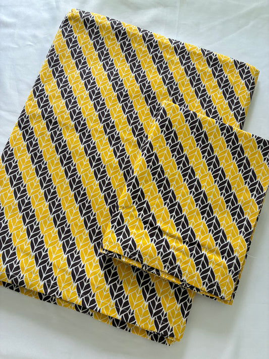 Yellow Single Size Cotton Bedspread with 1 Pillow Cover 60 x 90 in
