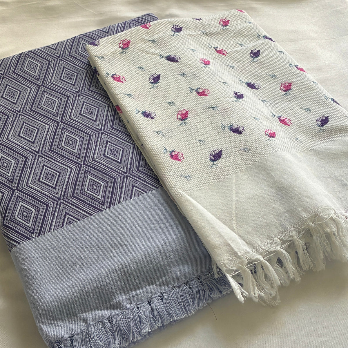 Cotton Single Blanket with Free Towel