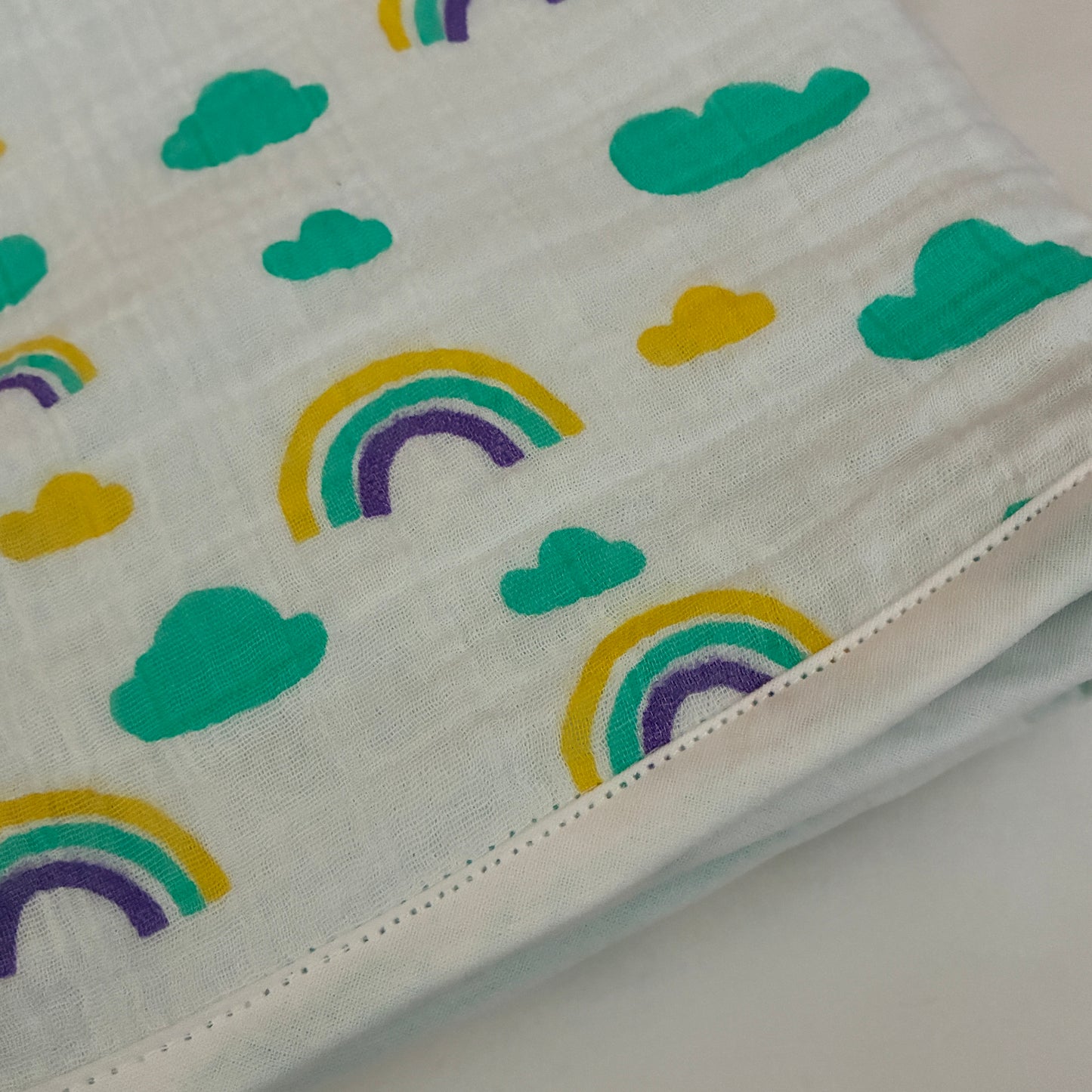 Blue Clouds Muslin Blanket/ Dohar