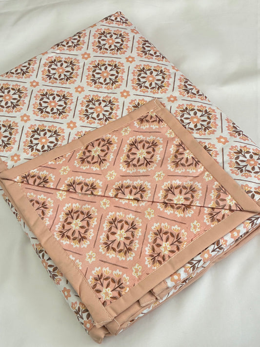 Peach Blossom Single Size Cotton Dohar
