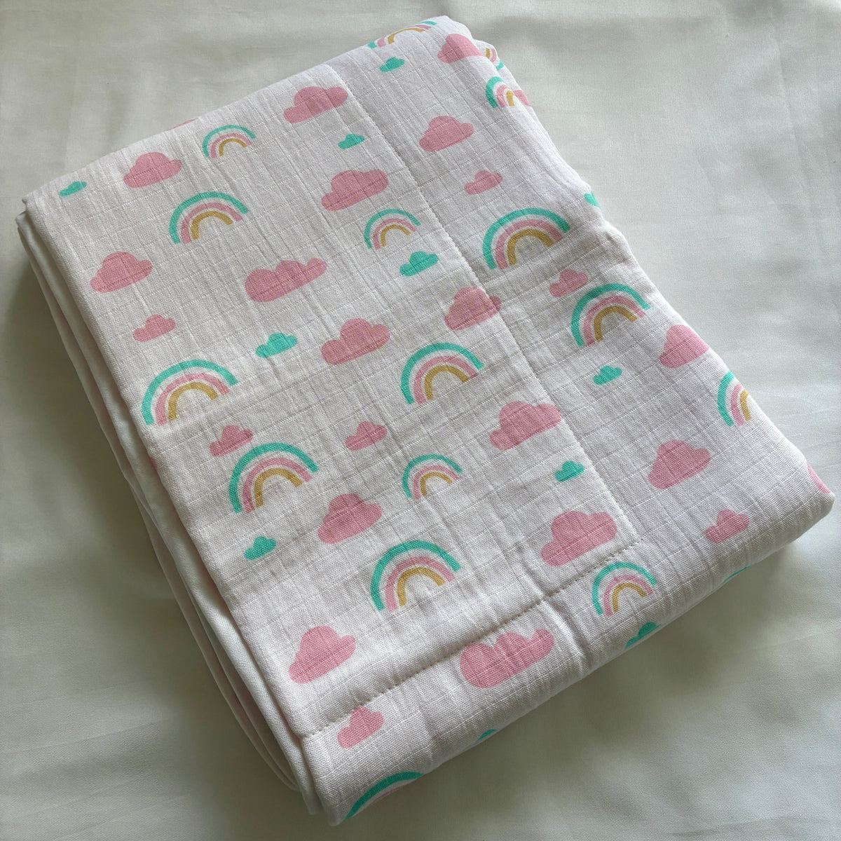 Pink Clouds Muslin Blanket/ Dohar