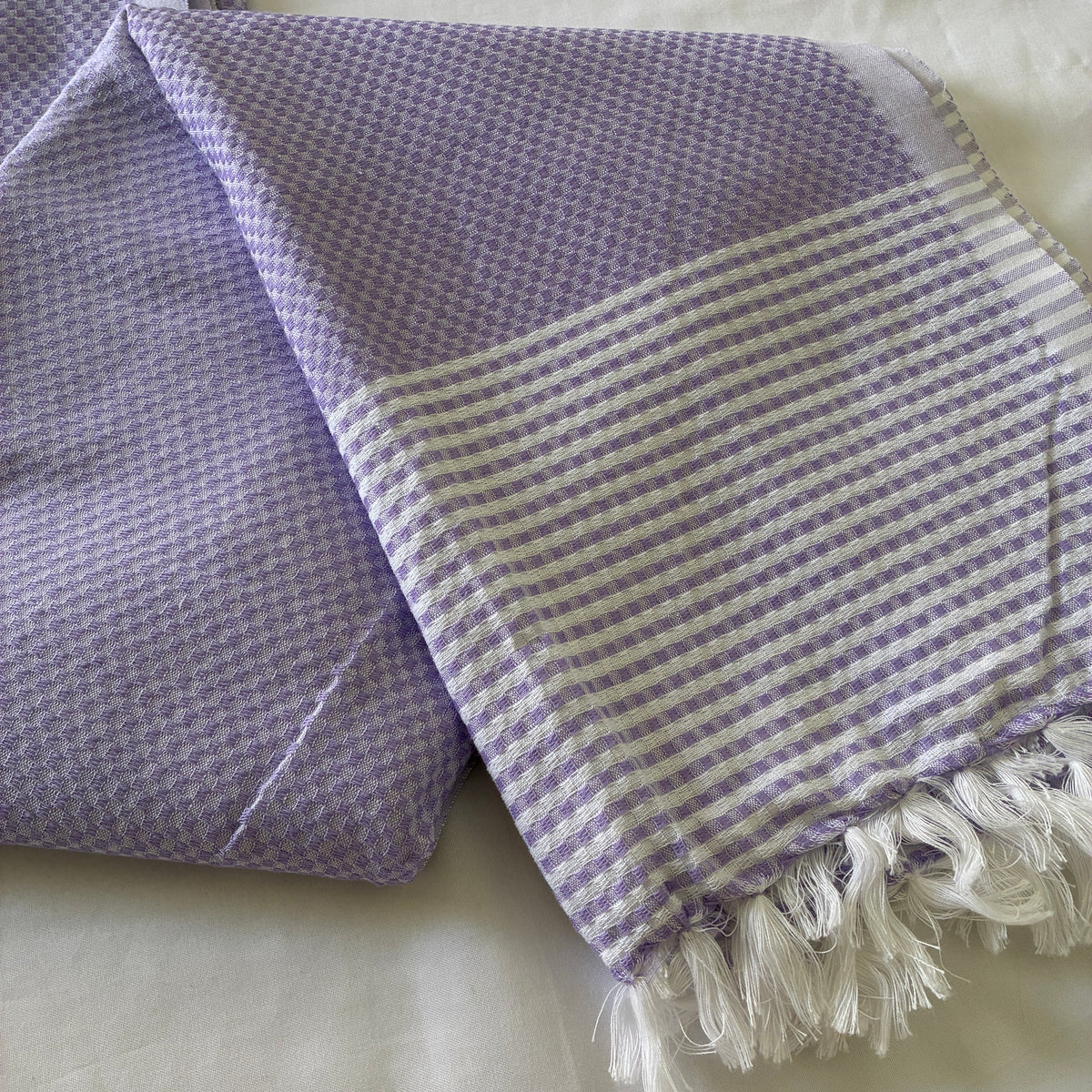Purple Extra Long Cotton Bath Towel