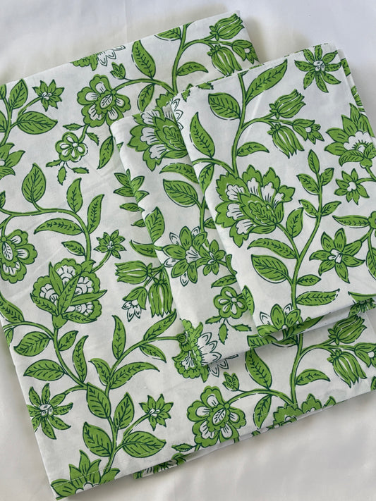 Single Size Cotton Bedspread with 2 Pillow Covers 60 x 90 in