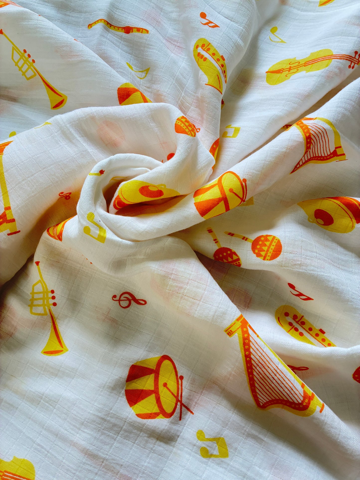 Musical Instruments Muslin Bath Towel