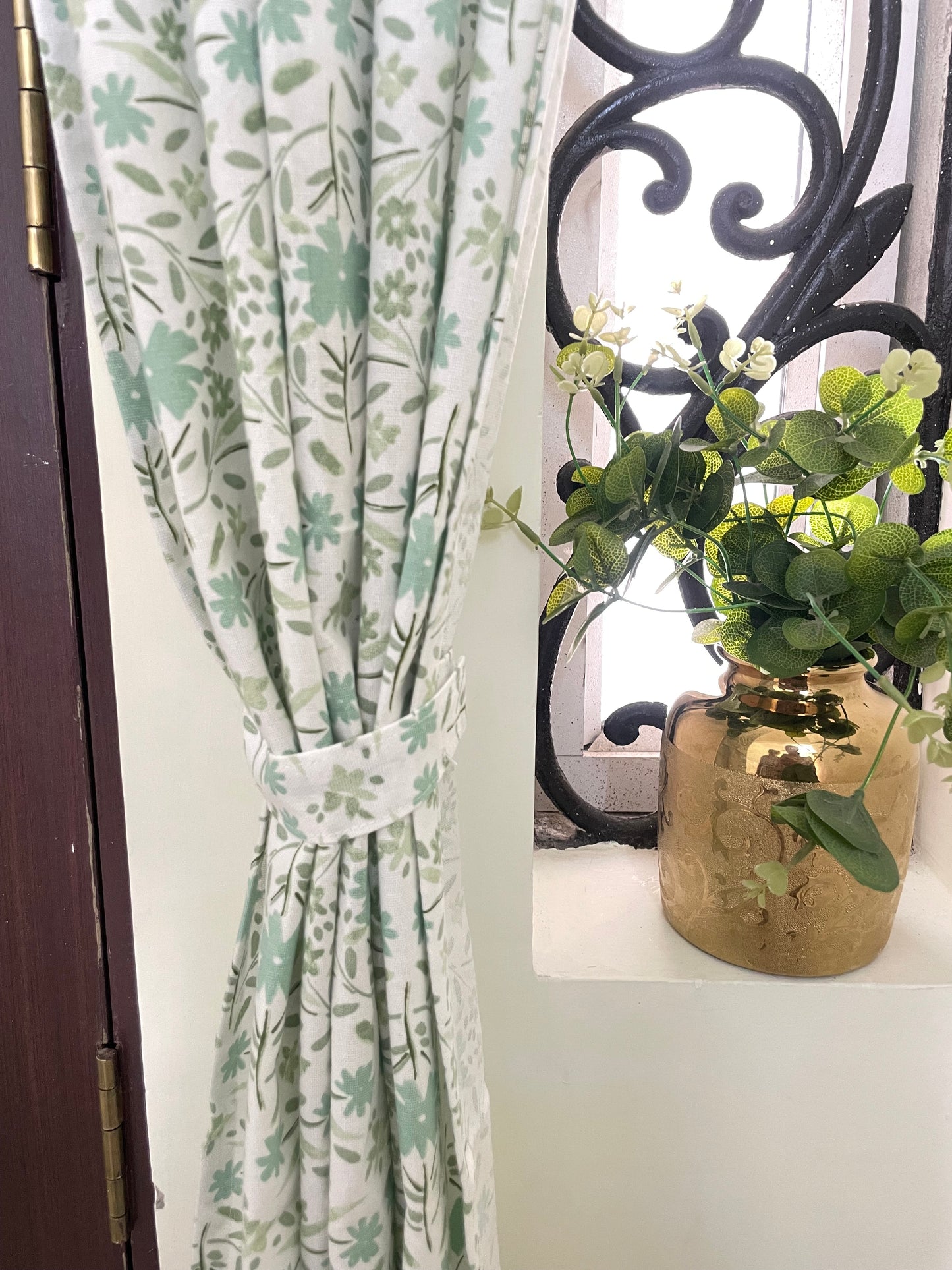 Floral Print Cotton Curtains