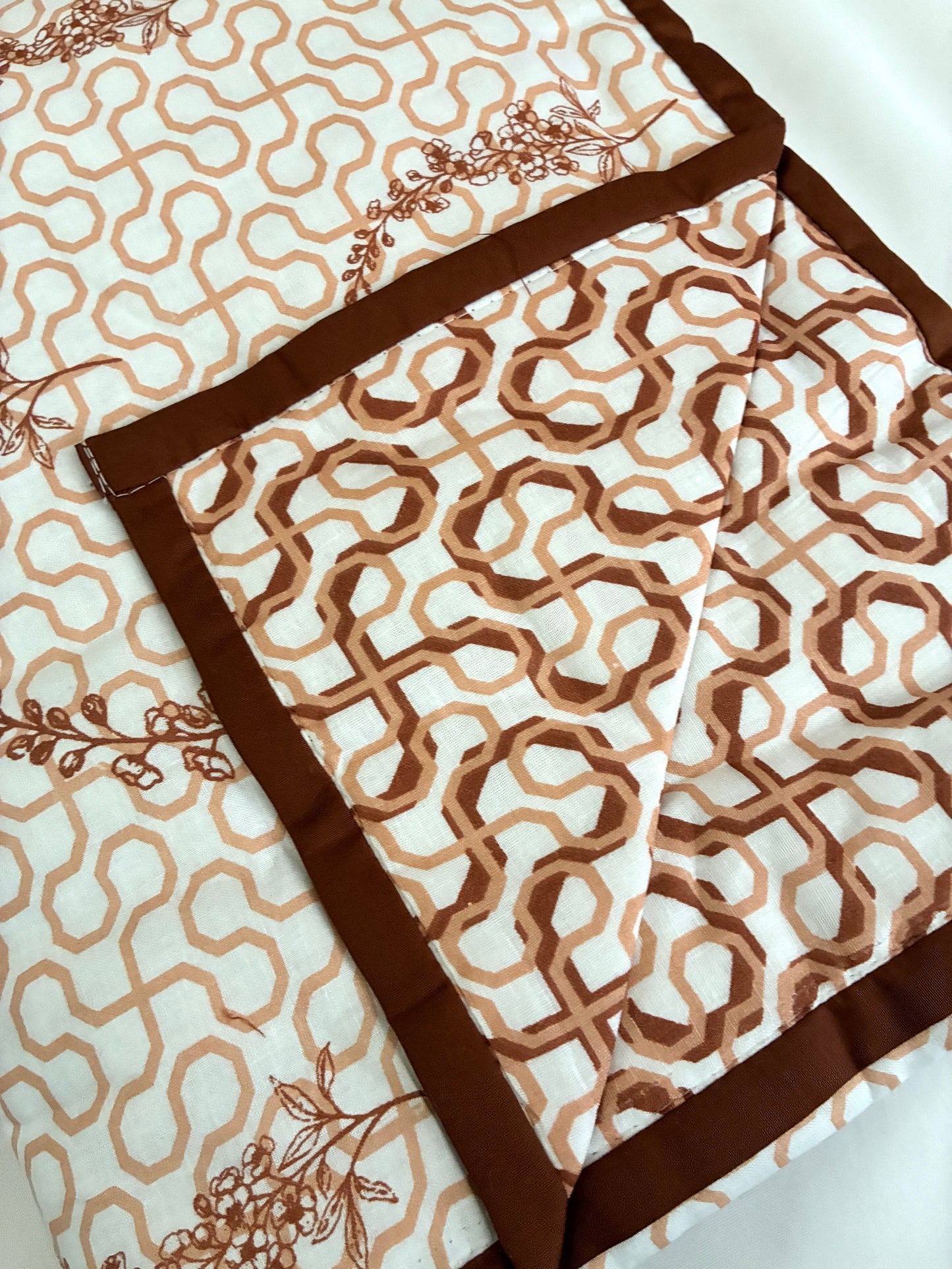 Cocoa Lattice Single Size Cotton Dohar