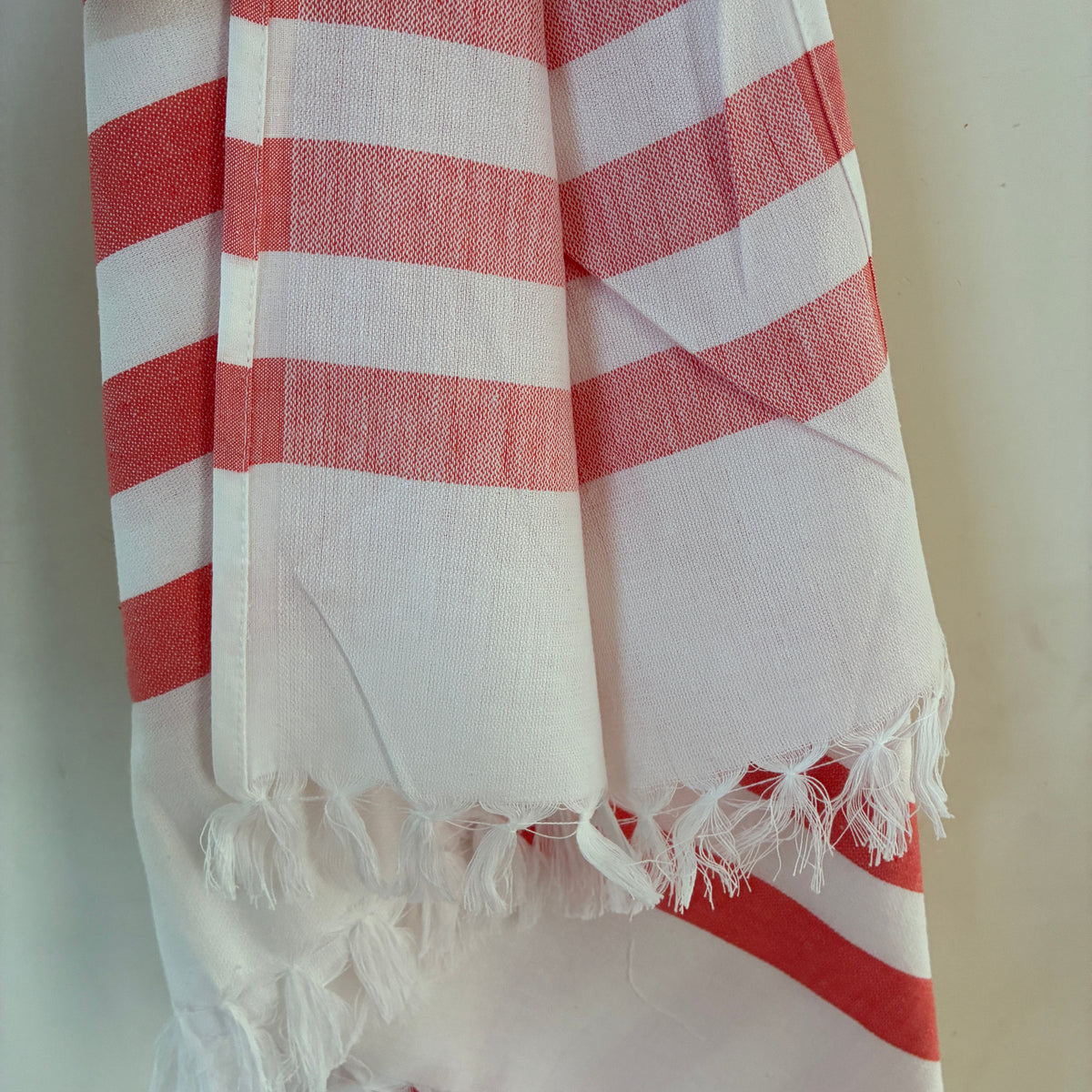 Red Stripes Cotton Bath Towels