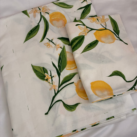 Lime Single Size Cotton Bedspread with 1 Pillow Cover 60 x 90 in