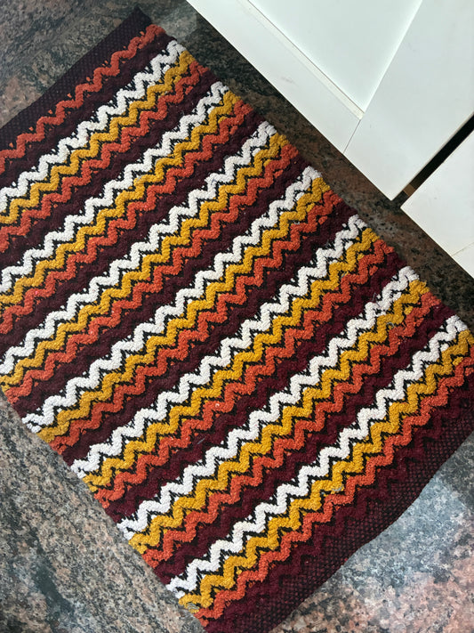 Cotton Zigzag Floor Mat