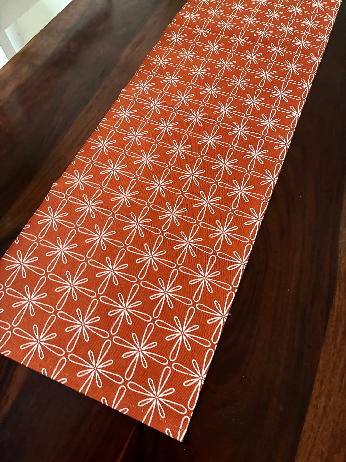 Orange pattern Table Runner 3 ft long