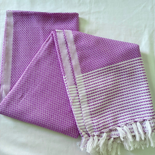 Violet Extra Long Cotton Bath Towel