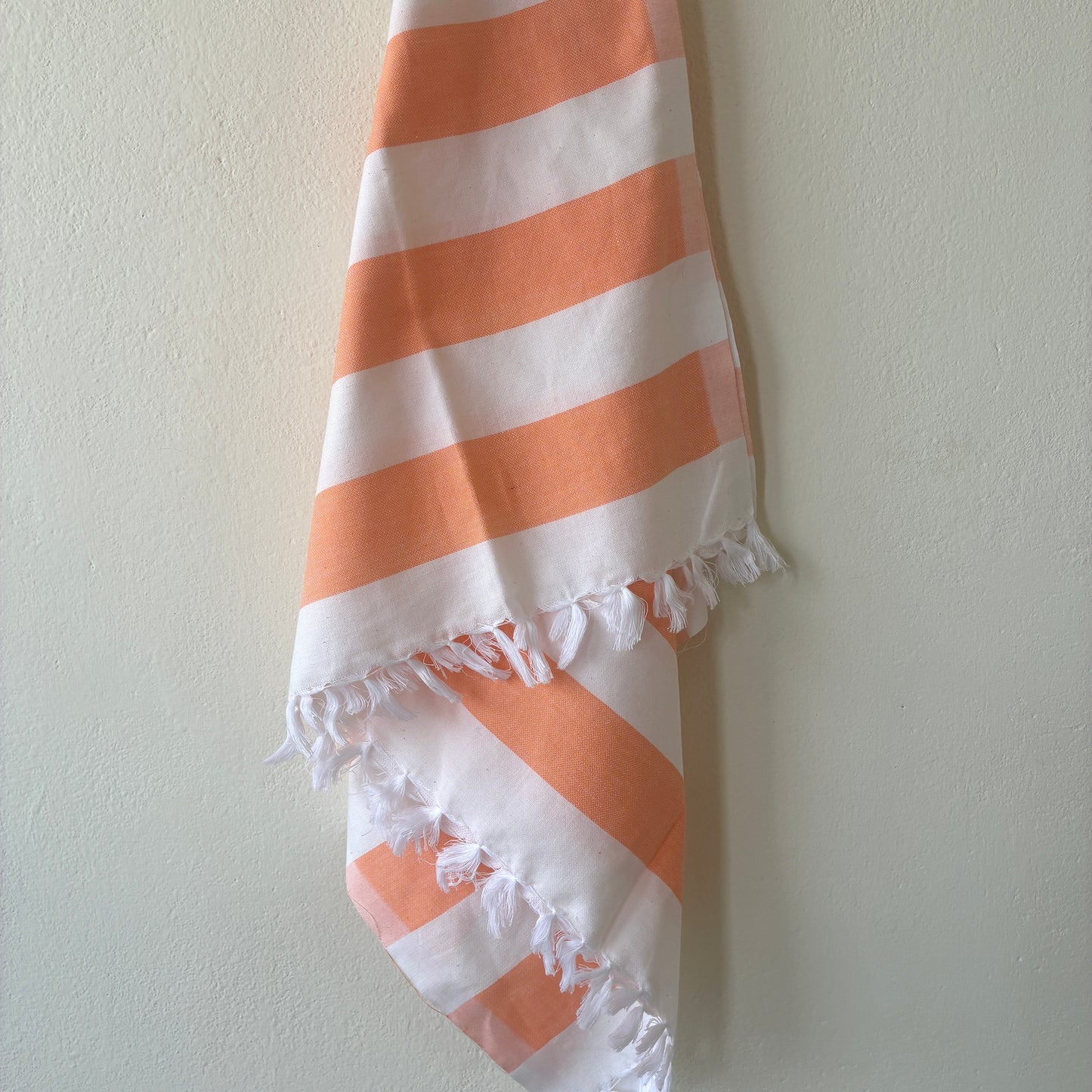 Orange Stripes Cotton Bath Towels