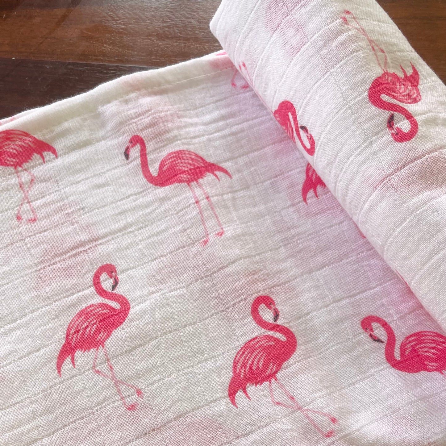 Flamingo Muslin Bath Towel