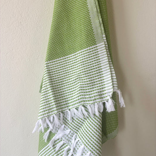 Green Cotton Bath Towels