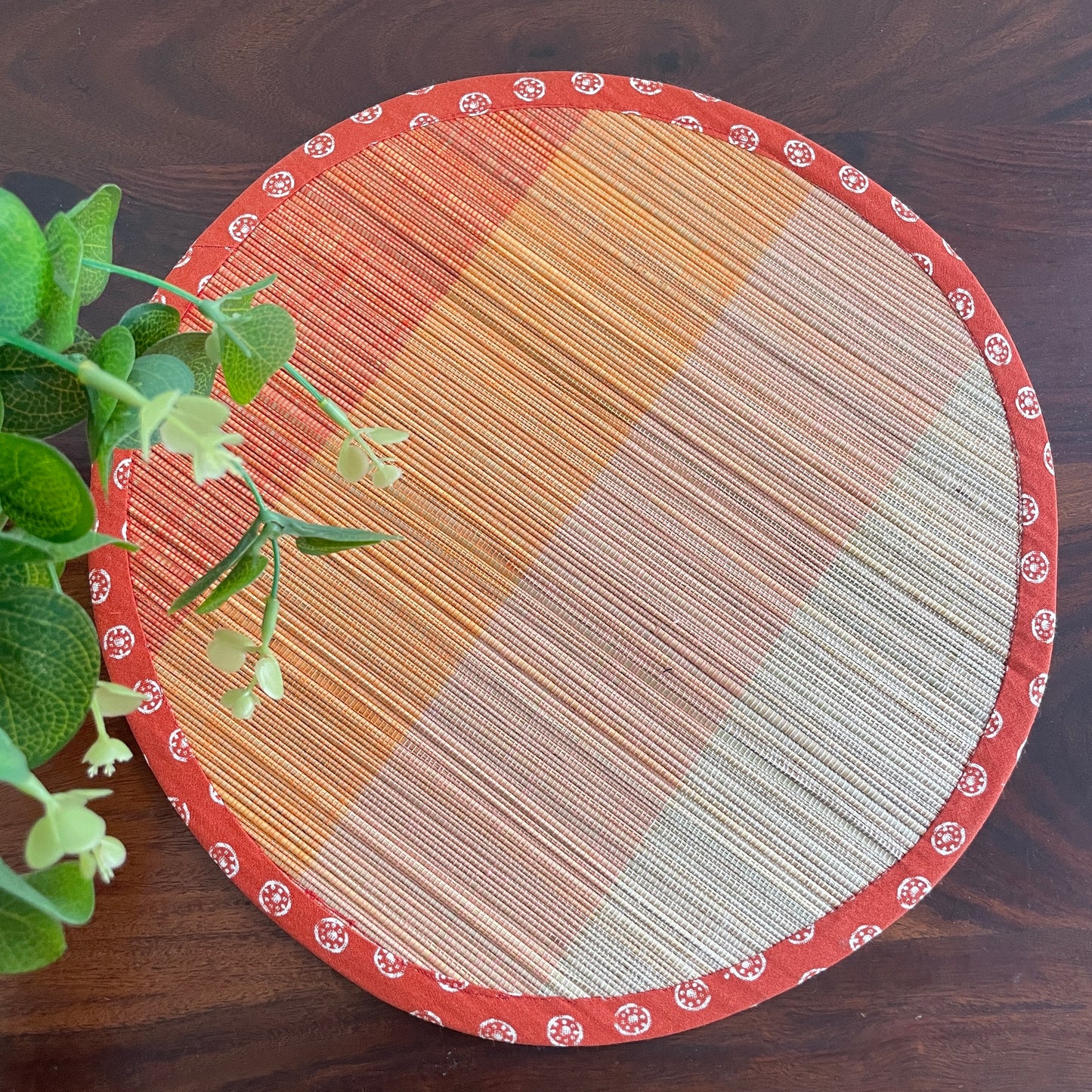 Round Bamboo Placemats Set of 2