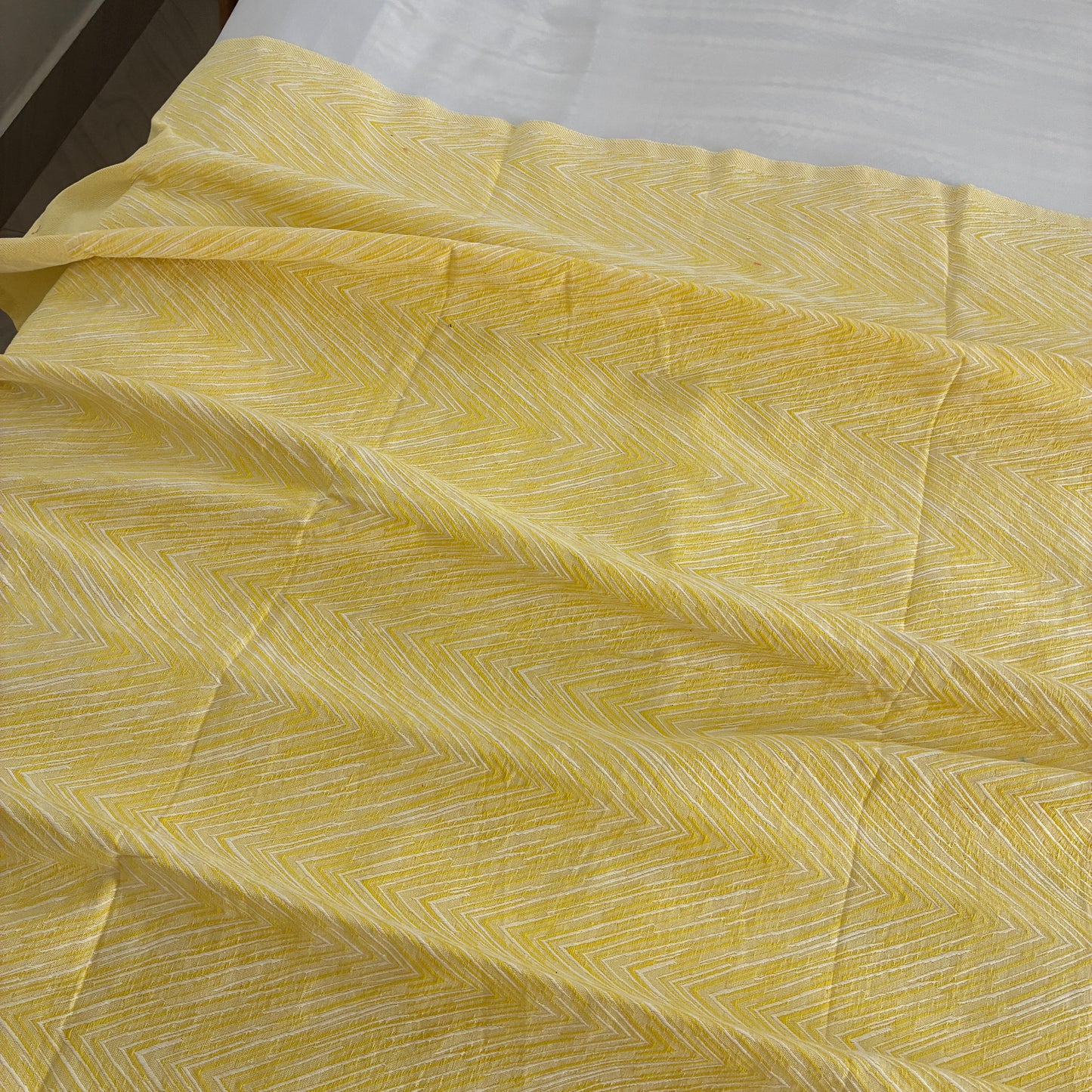 Yellow Dual Tone zigzag Single Size Blanket / Throw