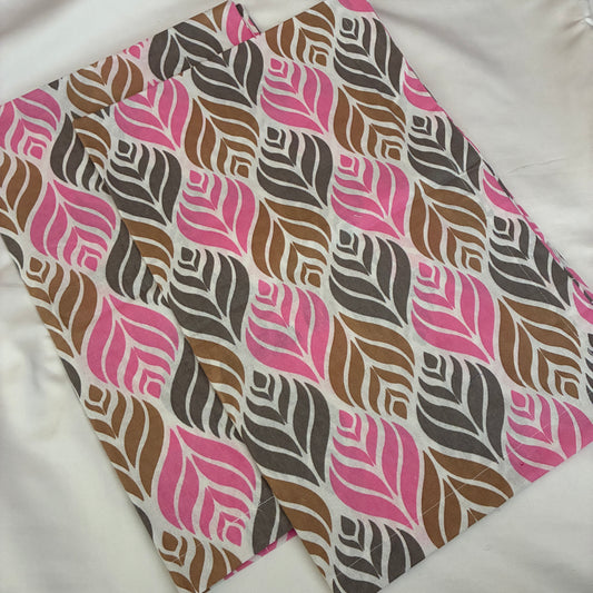 Pink Feather Cotton Pillow Covers