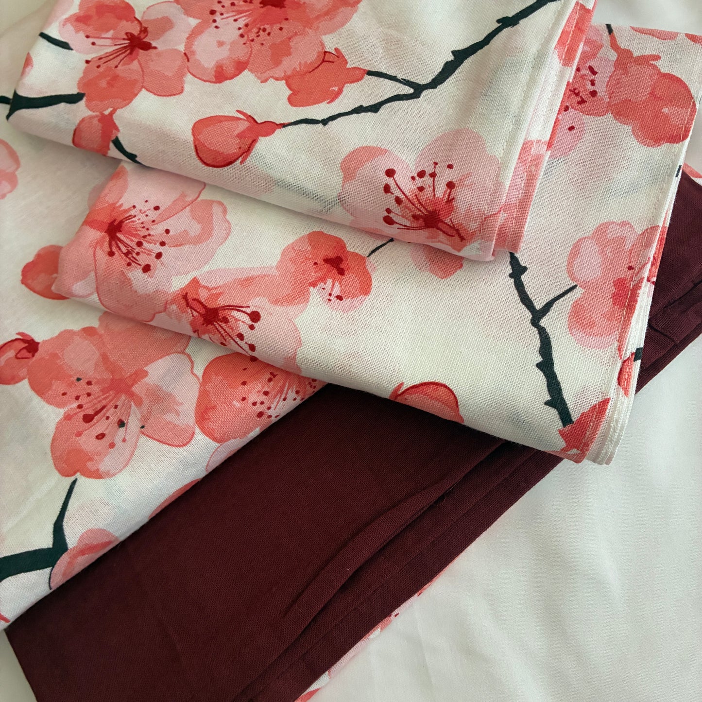 Sakura King Size Cotton Bedspread 100x110 inches (2 pillow covers)