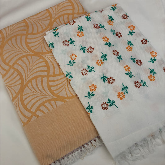 Cotton Single Blanket with Free Towel