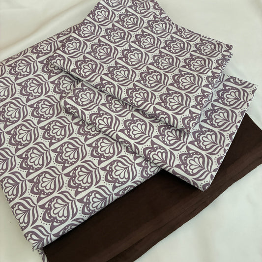 Floral Abstract King Size Cotton Bedspread 100x110 in (2 pillow covers)