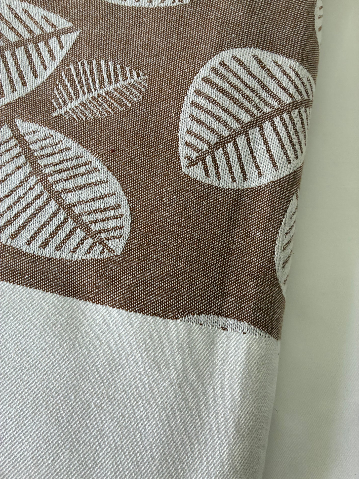 Brown Leaf  Double Size Cotton Blanket