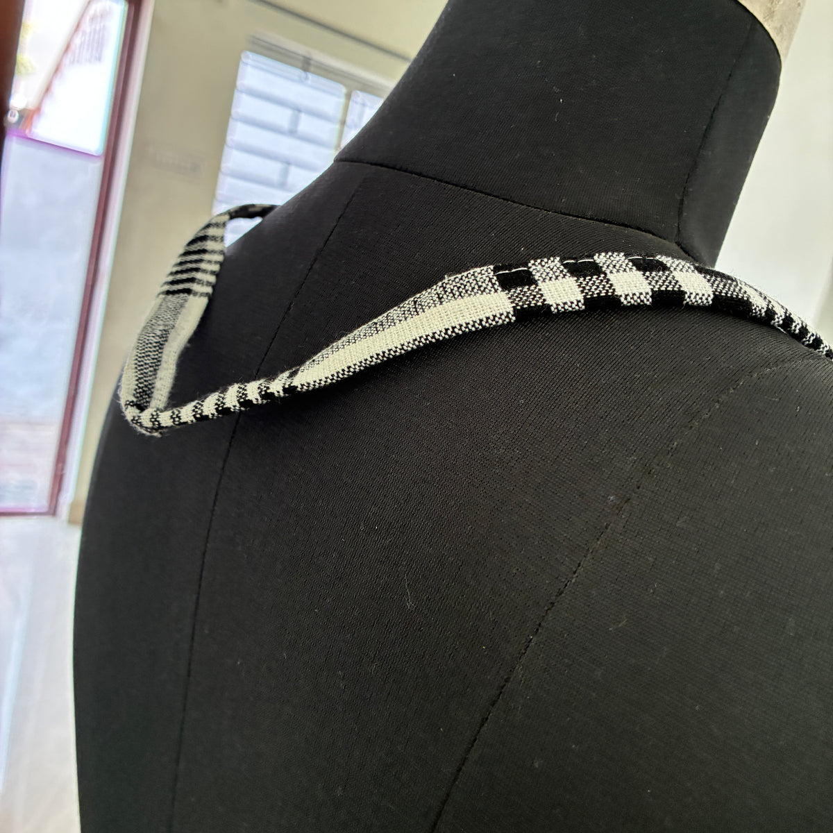 Black & White Checks Cotton Apron